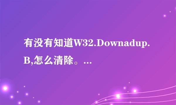有没有知道W32.Downadup.B,怎么清除。详细点，不想重装系统。因为电脑太多。怎么才能看到把病毒杀完了。