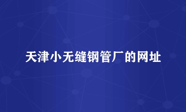 天津小无缝钢管厂的网址