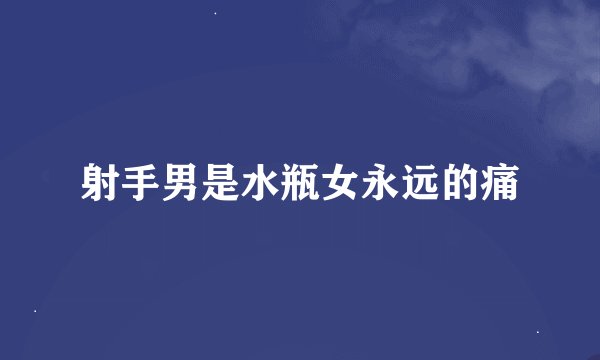 射手男是水瓶女永远的痛