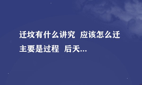 迁坟有什么讲究 应该怎么迁 主要是过程 后天就去了 请高手指点