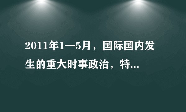 2011年1—5月，国际国内发生的重大时事政治，特别是有关重庆时事大事记