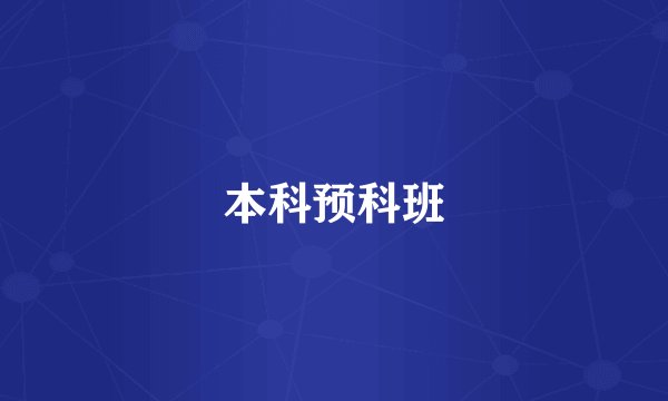 本科预科班