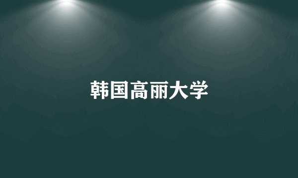 韩国高丽大学