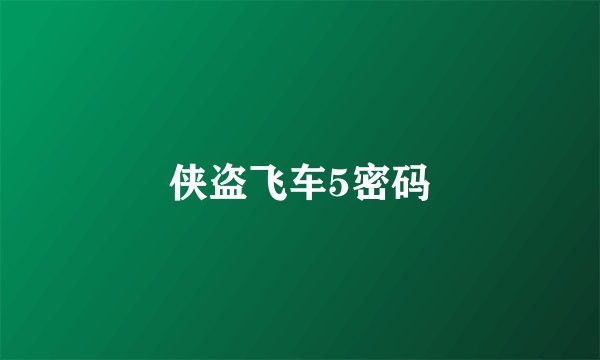 侠盗飞车5密码
