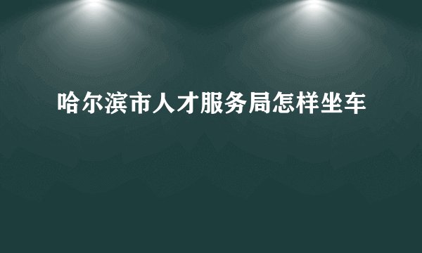 哈尔滨市人才服务局怎样坐车