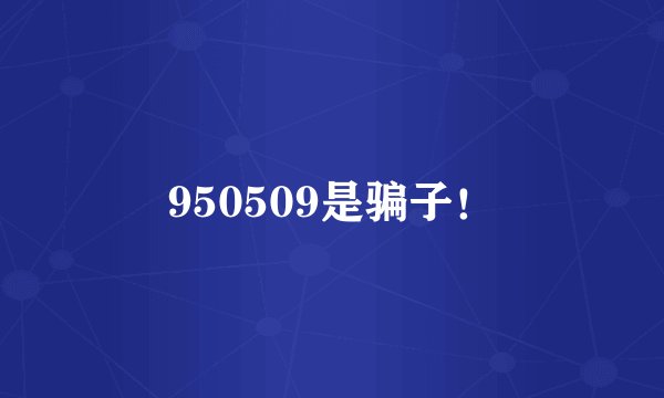 950509是骗子！