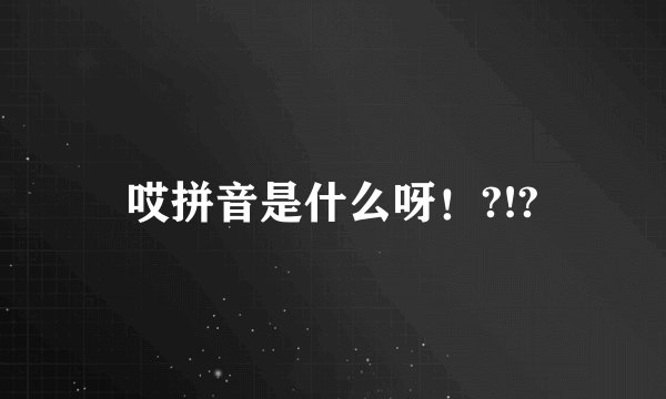哎拼音是什么呀！?!?