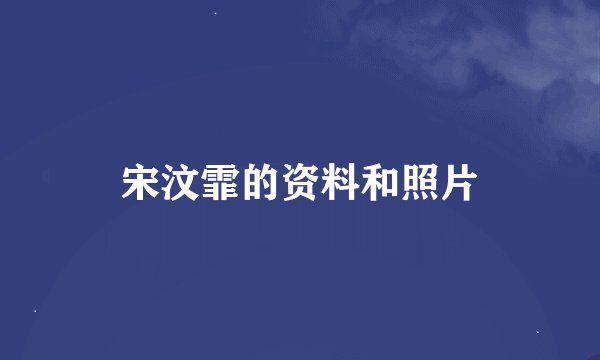 宋汶霏的资料和照片