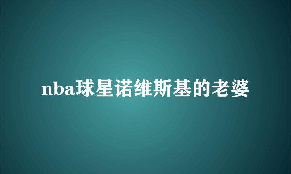 nba球星诺维斯基的老婆