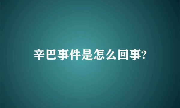辛巴事件是怎么回事?