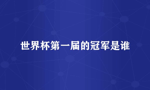 世界杯第一届的冠军是谁