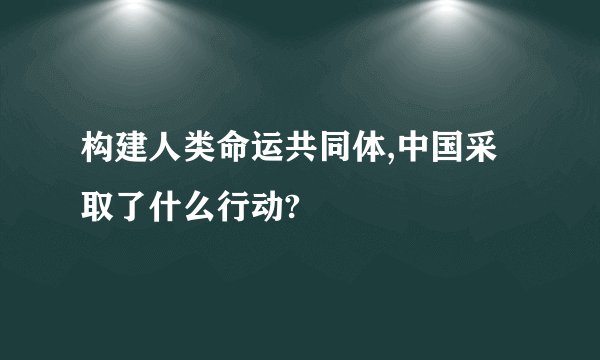 构建人类命运共同体,中国采取了什么行动?