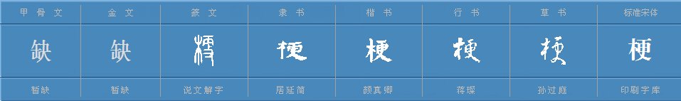 梗字的意思有哪些？
