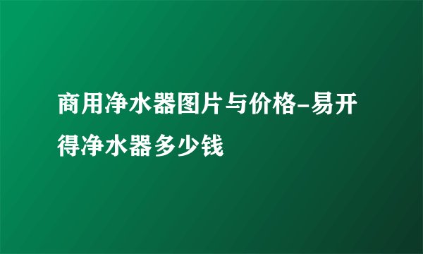 商用净水器图片与价格-易开得净水器多少钱
