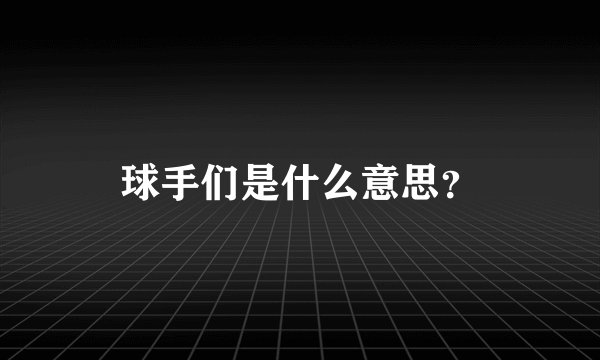 球手们是什么意思？