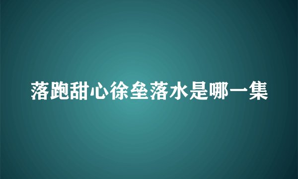 落跑甜心徐垒落水是哪一集
