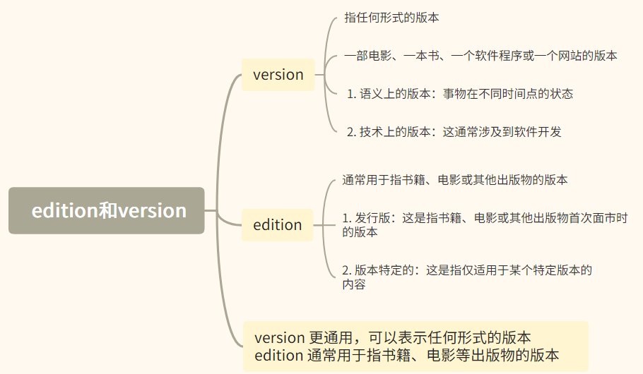 version和edition有什么区别?