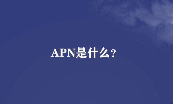 APN是什么？