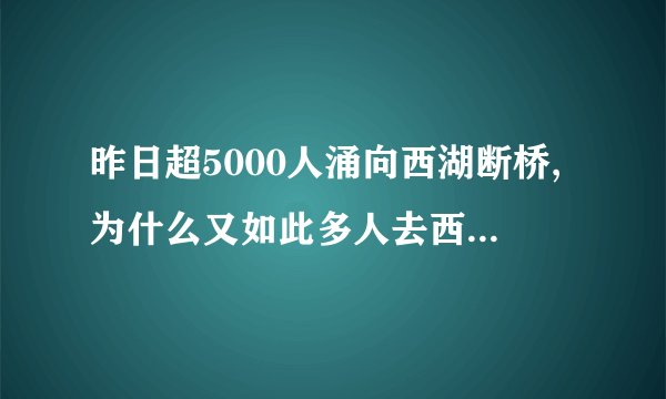昨日超5000人涌向西湖断桥,为什么又如此多人去西湖断桥?
