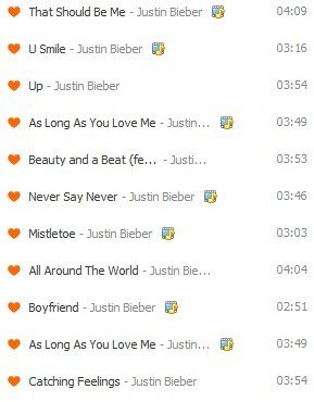 justin bieber歌曲打包