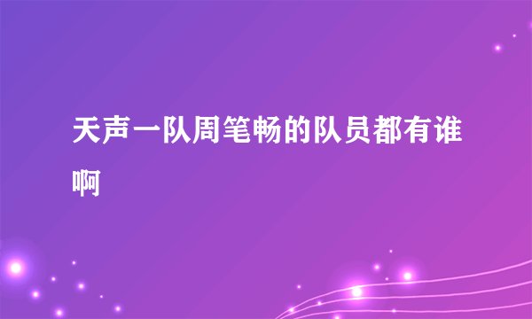 天声一队周笔畅的队员都有谁啊