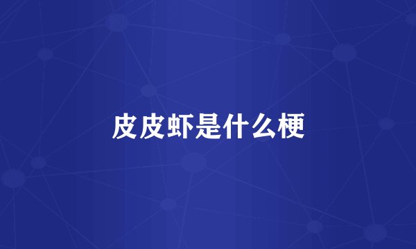 皮皮虾是什么梗