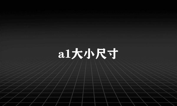 a1大小尺寸