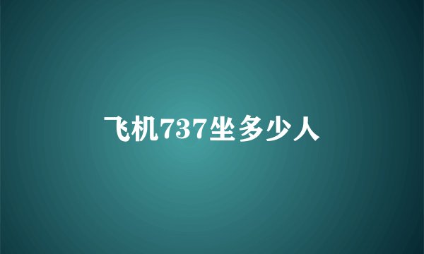 飞机737坐多少人