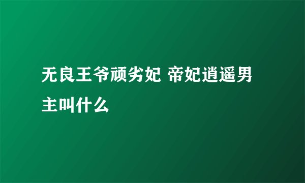无良王爷顽劣妃 帝妃逍遥男主叫什么