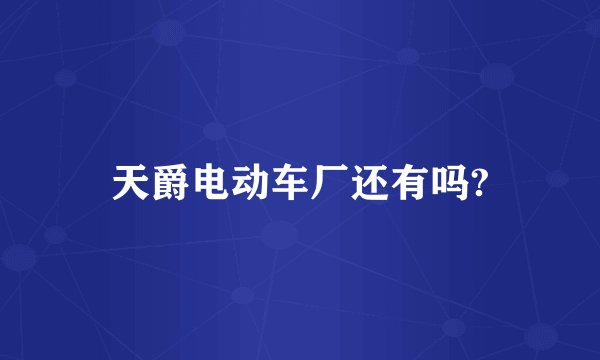 天爵电动车厂还有吗?