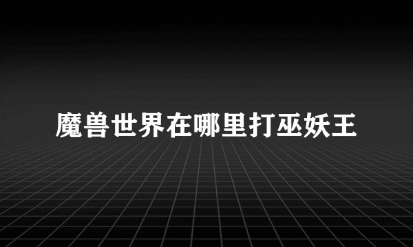 魔兽世界在哪里打巫妖王