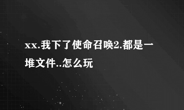 xx.我下了使命召唤2.都是一堆文件..怎么玩