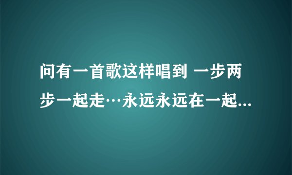 问有一首歌这样唱到 一步两步一起走…永远永远在一起… 反正是一首很喜庆的歌