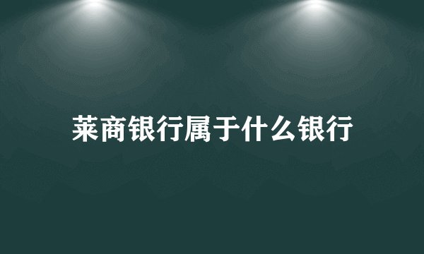 莱商银行属于什么银行