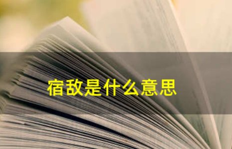 宿敌是什么意思啊