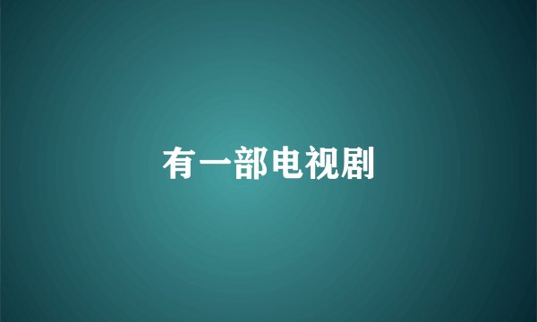 有一部电视剧