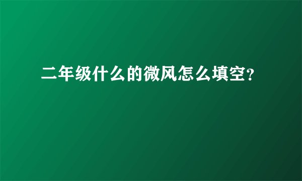 二年级什么的微风怎么填空？