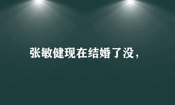 张敏健现在结婚了没，