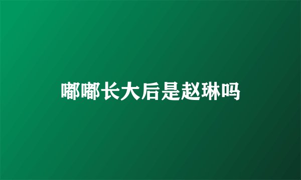 嘟嘟长大后是赵琳吗