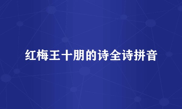 红梅王十朋的诗全诗拼音