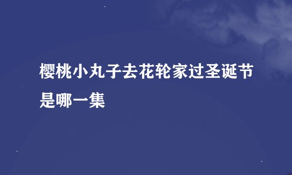 樱桃小丸子去花轮家过圣诞节是哪一集