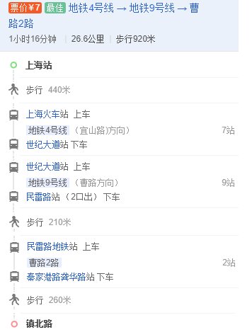 上海火车站到浦东新区镇北路5号怎么走？