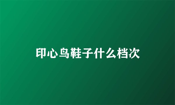 印心鸟鞋子什么档次