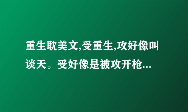 重生耽美文,受重生,攻好像叫谈天。受好像是被攻开枪打死的。