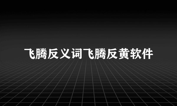飞腾反义词飞腾反黄软件