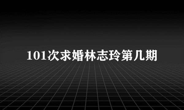 101次求婚林志玲第几期
