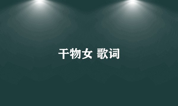 干物女 歌词