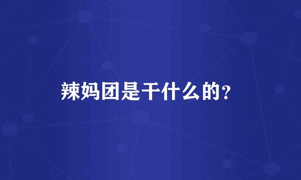 辣妈团是干什么的？
