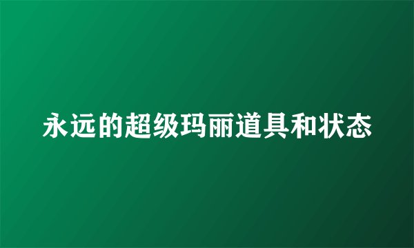 永远的超级玛丽道具和状态