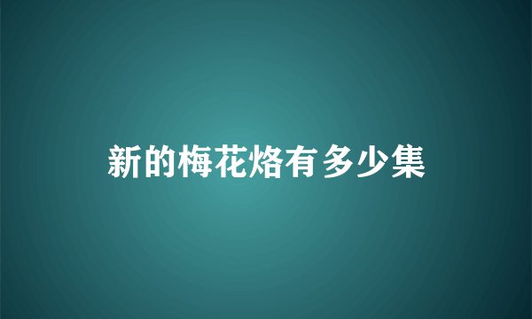 新的梅花烙有多少集